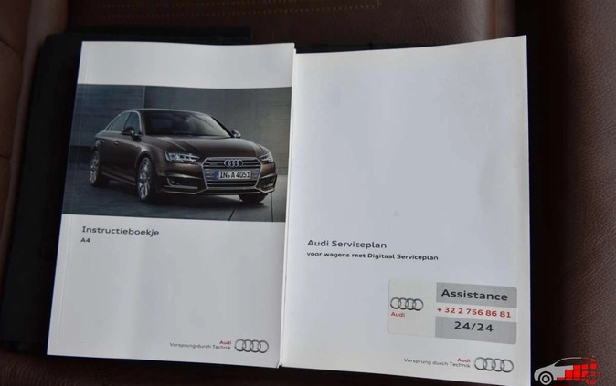 Audi A4 cena 79900 przebieg: 208422, rok produkcji 2017 z Żabno małe 326